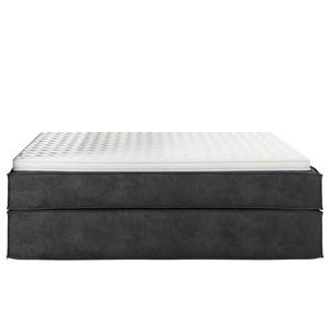 Premium Boxspringbett KINX Samt Onoli: Anthrazit - 200 x 200cm - H3 - Ohne