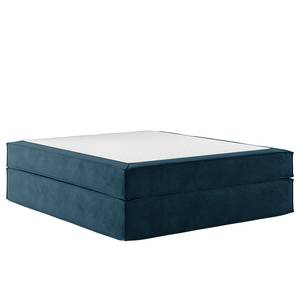 Lit boxspring Kinx Velours Onoli: Bleu marine - 200 x 200cm - D3 medium - Sans