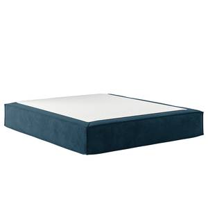 Lit boxspring Kinx Velours Onoli: Bleu marine - 200 x 200cm - D3 medium - Sans