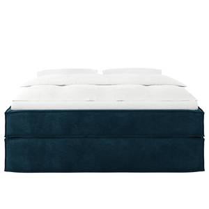 Lit boxspring Kinx Velours Onoli: Bleu marine - 200 x 200cm - D3 medium - Sans