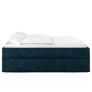 Lit boxspring Kinx Velours Onoli: Bleu marine - 200 x 200cm - D3 medium - Sans