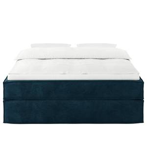 Lit boxspring Kinx Velours Onoli: Bleu marine - 200 x 200cm - D3 medium - Sans