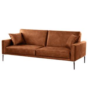 Schlafsofa Sauvo Antiklederlook - Microfaser Yaka: Cognac