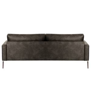 3-Sitzer Sofa Sauvo Antiklederlook - Microfaser Yaka: Schwarz-Braun