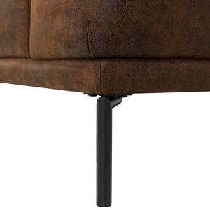 XXL-fauteuil Grossa antieke leerlook - Microvezel Goda: Chocoladebruin