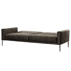 Schlafsofa Sauvo Antiklederlook - Microfaser Yaka: Schwarz-Braun