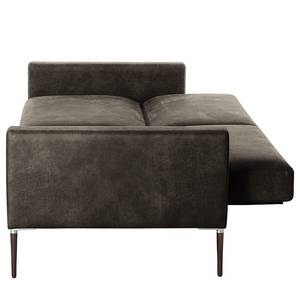 Schlafsofa Sauvo Antiklederlook - Microfaser Yaka: Schwarz-Braun