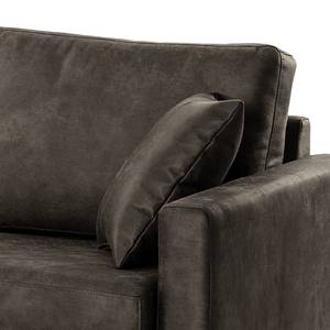 2,5-Sitzer Sofa Sauvo Antiklederlook - Microfaser Yaka: Schwarz-Braun