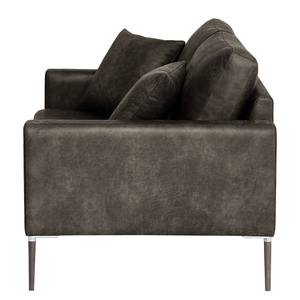 2-Sitzer Sofa Sauvo Antiklederlook - Microfaser Yaka: Schwarz-Braun