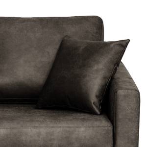 2-Sitzer Sofa Sauvo Antiklederlook - Microfaser Yaka: Schwarz-Braun