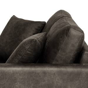 2-Sitzer Sofa Sauvo Antiklederlook - Microfaser Yaka: Schwarz-Braun