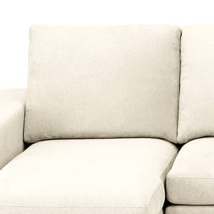 Ecksofa Grossa Chenille - Webstoff Stormy: Creme - Longchair davorstehend links