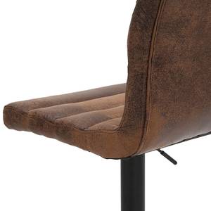 Tabourets de bar Devesos - Lot de 2 Microfibre / Acier - Marron