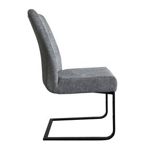 Chaises cantilever Cirat - Lot de 2 Tissu / Fer - Gris foncé