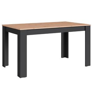 Table Cotillo Panneau aggloméré - Imitation chêne Artisan / Anthracite - Largeur : 140 cm