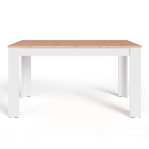 Table Cotillo Panneau aggloméré - Imitation chêne Artisan / Blanc - Largeur : 120 cm