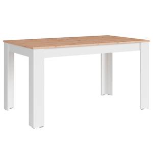 Eettafel Cotillo spaanplaat - Eikenhoutlook Artisan/Wit - Breedte: 120 cm