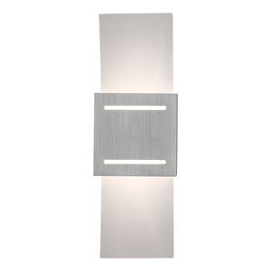 Wandlamp Orma opaalglas/aluminium - 1 lichtbron - Zwart/zilverkleurig