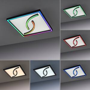 Plafonnier Serpent Fer, Aluminium / Polycarbonate - 2 ampoules - 45 x 45 cm