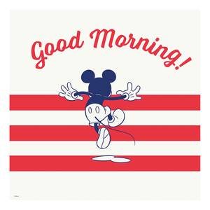 Leinwandbild Mickey Good Morning Vlies - Mehrfarbig - 40 x 40 cm