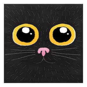 Impression sur toile Black Cat Intissé - Multicolore - 30 x 30 cm