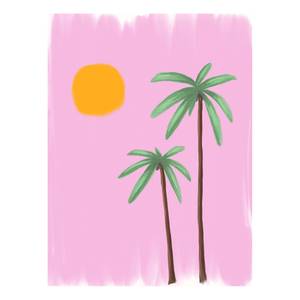 Leinwandbild Ibiza Sunset Vlies - Mehrfarbig - 30 x 40 cm