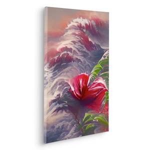 Leinwandbild Blossom Wave Vlies - Mehrfarbig - 40 x 60 cm