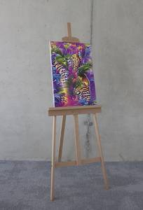 Leinwandbild Disco Fever Vlies - Mehrfarbig - 40 x 60 cm