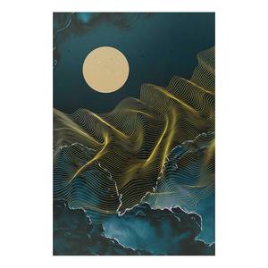 Quadro Moon Waves Tessuto non tessuto - Multicolore - 40 x 60 cm