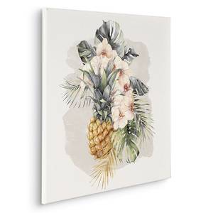 Quadro Ananas Mûr Tessuto non tessuto - Multicolore - 60 x 60 cm