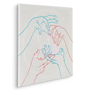 Quadro Glory Hands Tessuto non tessuto - Multicolore - 60 x 60 cm