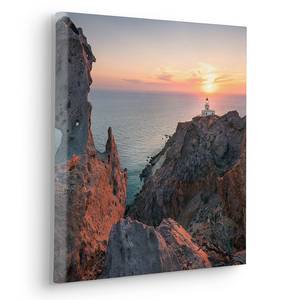 Leinwandbild Lighthouse Vlies - Mehrfarbig - 40 x 40 cm