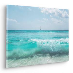 Leinwandbild Coastline Vlies - Mehrfarbig - 60 x 40 cm