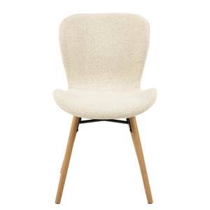 Gestoffeerde stoel Livaras Bouclé Stof Moena: Crèmekleurig - Set van 2
