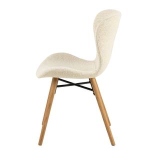 Gestoffeerde stoel Livaras Bouclé Stof Moena: Crèmekleurig - Set van 2
