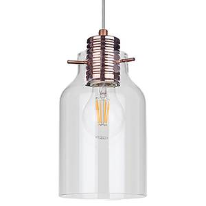 Suspension Alessandro 1 ampoule Cuivre / Verre transparent - Cuivre