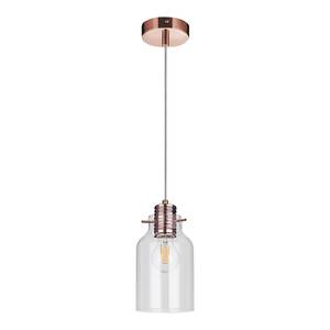 Suspension Alessandro 1 ampoule Cuivre / Verre transparent - Cuivre