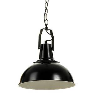 Hanglamp Lofti 1 lichtbron ijzer - zwart/wit