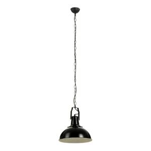 Hanglamp Lofti 1 lichtbron ijzer - zwart/wit