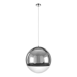 Suspension Gino 1 ampoule Chrome / Verre - Argenté