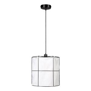 Lampada a 1 punti luce Marinero Ferro / Lino - Nero / Bianco - Diametro: 40 cm