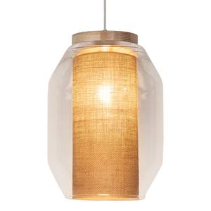 Hanglamp Vaso Jute 1 lichtbron massief eikenhout/jute - bruin - Diameter: 24 cm