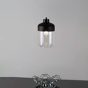 Hanglamp Amaretto 1 lichtbron ijzer/gekleurd glas - Zwart