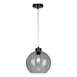 Suspension Laguna 1 ampoule Fer / Verre fumé - Noir - Diamètre : 20 cm