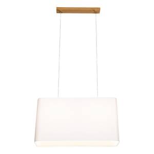 Hanglamp Cadre 2 lichtbronnen massief eikenhout/textiel - Eikenhout/wit