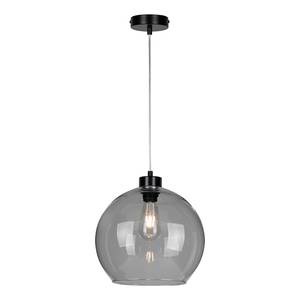 Hanglamp Laguna 1 lichtbron ijzer/rookglas - zwart - Diameter: 25 cm