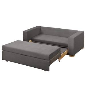 Schlafsofa LATINA Basic Cord - Cordstoff Poppy: Grau - Breite: 173 cm