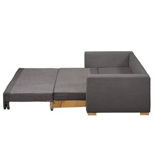 Schlafsofa LATINA Basic Cord - Cordstoff Poppy: Grau - Breite: 153 cm