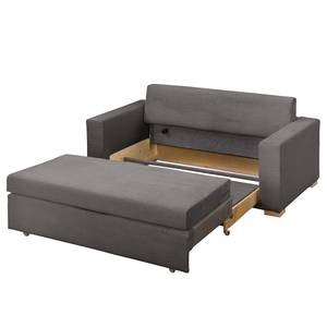 Schlafsofa LATINA Basic Cord - Cordstoff Poppy: Grau - Breite: 193 cm