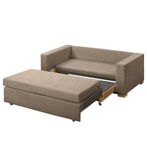 Schlafsofa LATINA Basic Webstoff - Strukturstoff Rima: Cappuccino - Breite: 173 cm